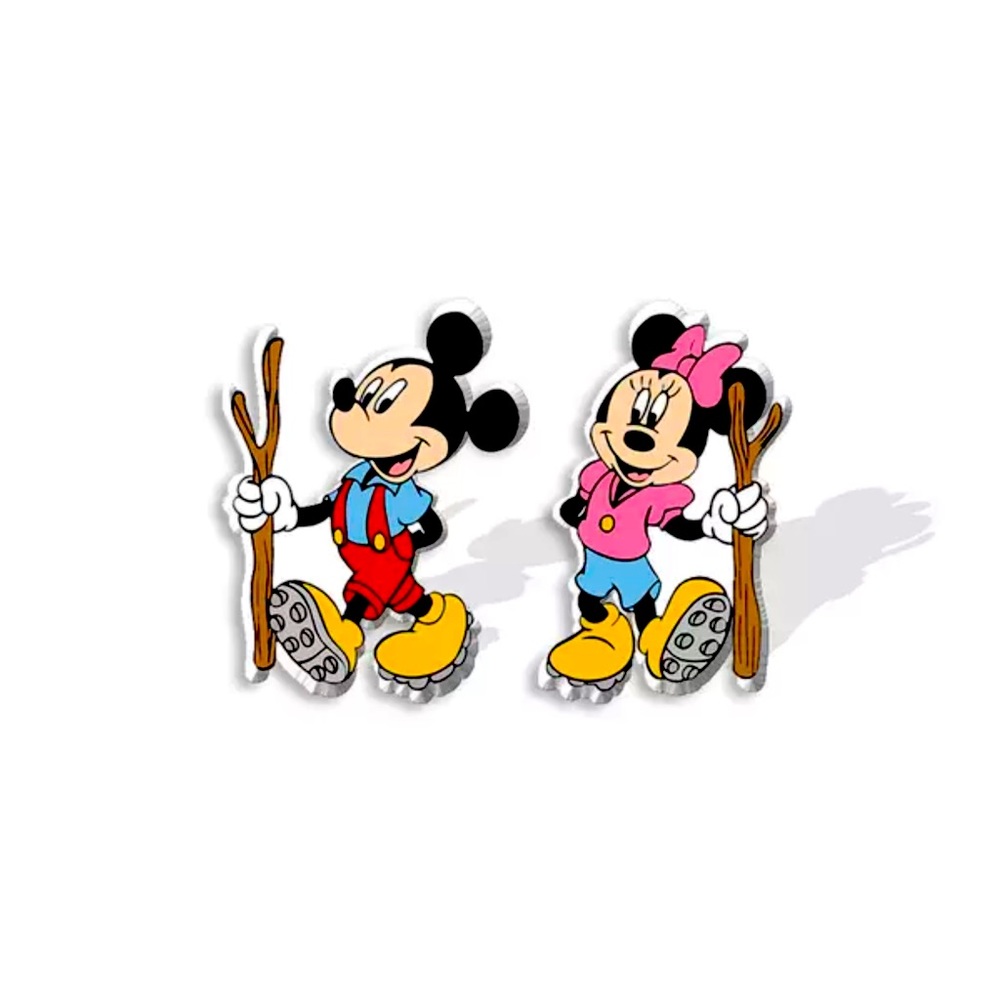 Mickey And Minnie Acrylic Stud Earrings